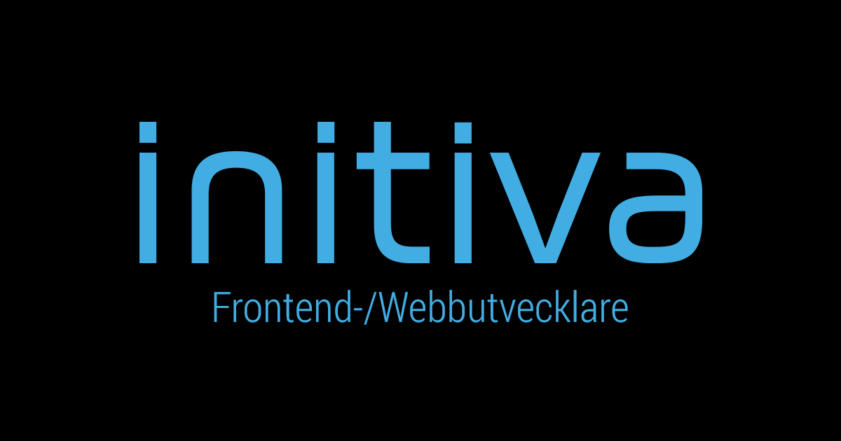 Initiva söker frontend-utvecklare